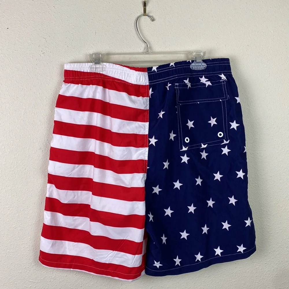 Mountain and Isles | American Flag Swim Shorts Trunks Men's XX-Large